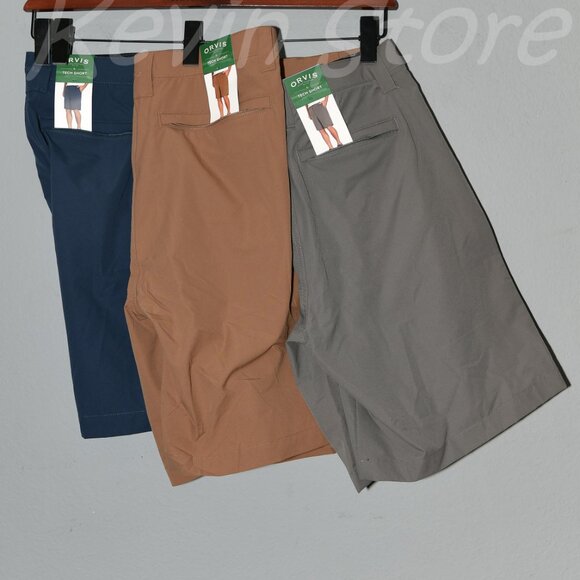 3 pairs Tan, Blue, Gray - Orvis Men’s Tech Shorts. Price is for 3.‎ - Picture 1 of 10